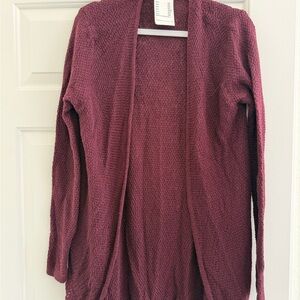Brandy Melville Maroon Open Cardigan